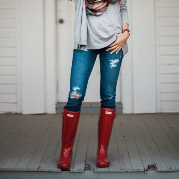 Hunter Shoes - Hunter woman’s Burn Red Size us 9 uk 7